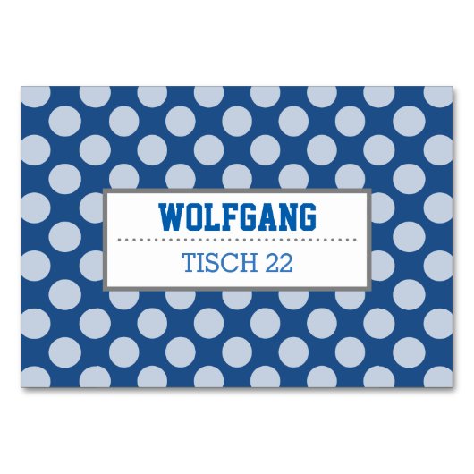 ティシュカルテンヴァイスプンクト テーブルナンバー (正面)