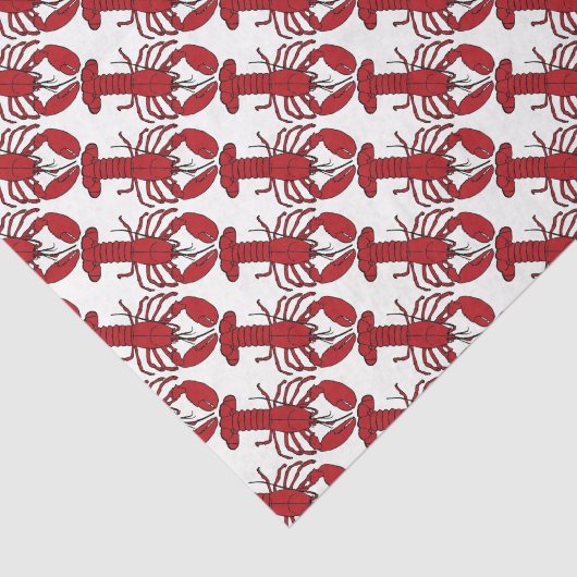 ティシュギフト紙航海のかわいい赤ロブスター 薄葉紙 (詳細)
