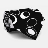 ティジザゴレトロサークル白黒 ネクタイ (ロール)