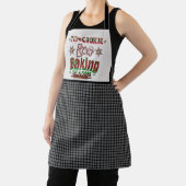 ティスクッキーベーキングシーズンブラックアンドホワイト市松模様に エプロン (インサイチュ)
