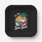 ティスザシーサンサンサンタビーチクリスマスインジュイ ペーパープレート (正面)