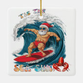 ティスザシーサン – サーフィンサンタ セラミックオーナメント (裏面)