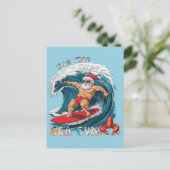 ティスザシーサン – サーフィンサンタ ポストカード (スタンド正面)