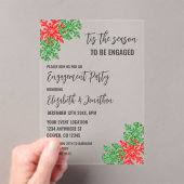 ティスザシーズンクリスマス婚約パーティ アクリル招待状 (インサイチュ (ポータブル))