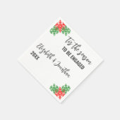 ティスザシーズンクリスマス婚約パーティ スタンダードカクテルナプキン (角)