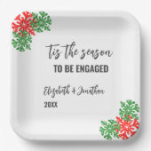 ティスザシーズンクリスマス婚約パーティ ペーパープレート (正面)