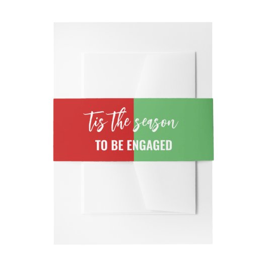 ティスザシーズンクリスマス婚約パーティ 招待状ベリーバンド (正面例)