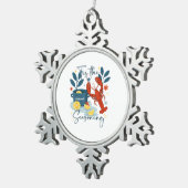 ティスザシーズンクリスマス引用文 スノーフレークピューターオーナメント (右)