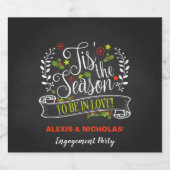 ティスザシーズンクリスマス/ホリデー婚約 スパークリングワインラベル (シングルラベル)