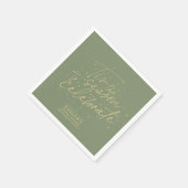 ティスザシーズングリーンモスウィンターブライダルシャワー スタンダードカクテルナプキン (角)