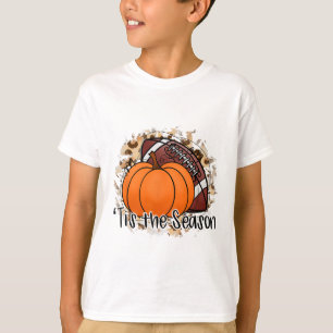ティスザシーズンサンクスギビングフットビルパンプキン秋 Tシャツ