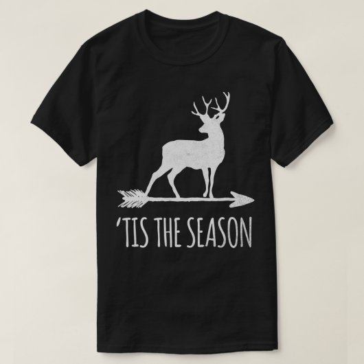 ティスザシーズンディアおもしろいボウ狩り Tシャツ (デザイン正面)