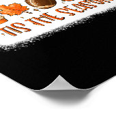 ティスザシーズンパンプキンリーフラテ秋サッカーフットボールBl ポスター (角)