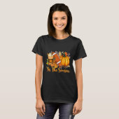 ティスザシーズンパンプキンリーフラテ秋サンクスギビン Tシャツ (正面フル)