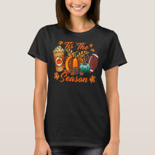 ティスザシーズンパンプキンリーフラテ秋サンクスギビン Tシャツ