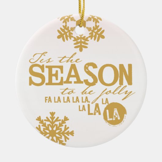 ティスザシーズンホリデイパーソナライズされたオーナメント セラミックオーナメント (正面)