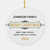 ティスザシーズンホリデイパーソナライズされたオーナメント セラミックオーナメント (裏面)