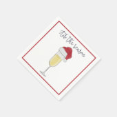 ティスザシーズンホリデーシャンパンプロセッコ縁ど スタンダードカクテルナプキン (角)