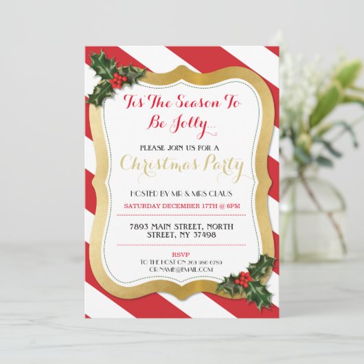 ティスザシーズンホリークリスマスパーティの招待状 招待状 (スタンド正面)