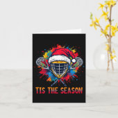 ティスザシーズンラクロスマスクサンタハットクリスマスS カード (黄色い花)