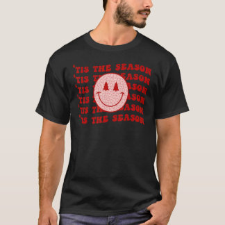 ティスザシーズンレトロクリスマスウィメンズツリーヒョウ Tシャツ