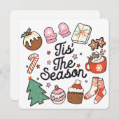 ティスザシーズンレトロクリスマスホリデーカード シーズンカード (正面/裏面)