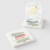 ティスザシーズンレトログルービークリスマスホリデー ストーンコースター (横)