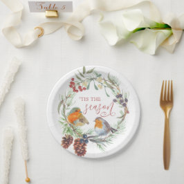 ティスザシーズン冬リースクリスマスパーティー ペーパープレート