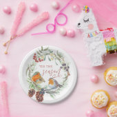 ティスザシーズン冬リースクリスマスパーティー ペーパープレート (パーティー)