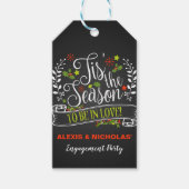 ティスザシーズン婚約クリスマス/ホリデー ギフトタグ (正面)