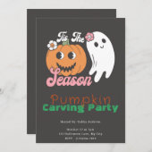 ティスザシーズン幽霊パンプキンカービングパーティー 招待状 (正面/裏面)