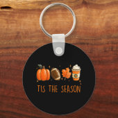 ティスザシーズン秋秋フットルパンプキンコーヒーL キーホルダー (正面)