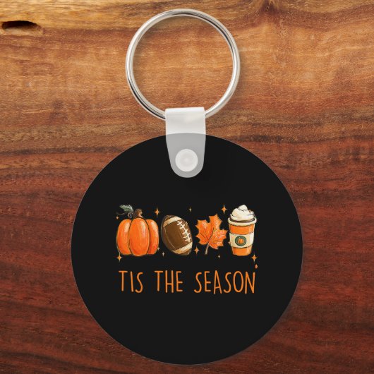 ティスザシーズン秋秋フットルパンプキンコーヒーL キーホルダー (正面)