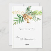 ティスザシーズン金ゴールドパインホリデークリスマス シーズンカード (裏面)