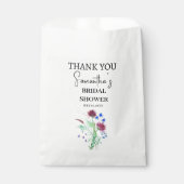 ティスルパープルフラワースコティッシュボホブライダルシャワー フェイバーバッグ (正面)