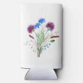 ティスルパープルフローラスコットランドウォーターカラーウェディング スリム缶クーラー (裏面)