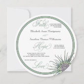 ティスルフラワー信仰希望ラブ結婚式招待状 招待状 (正面)
