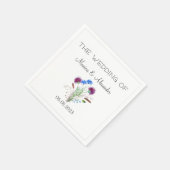 ティスルフローラスコティッシュウォーターカラーウェディングパーティー スタンダードカクテルナプキン (角)