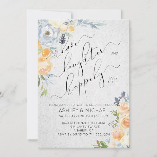 ティスル&バラ | リハーサルの後ずっと幸せに 招待状 (正面)