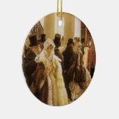 ティソットの「ファッションの女性」- ヴィクトリア時代のクラシックアート セラミックオーナメント (右)