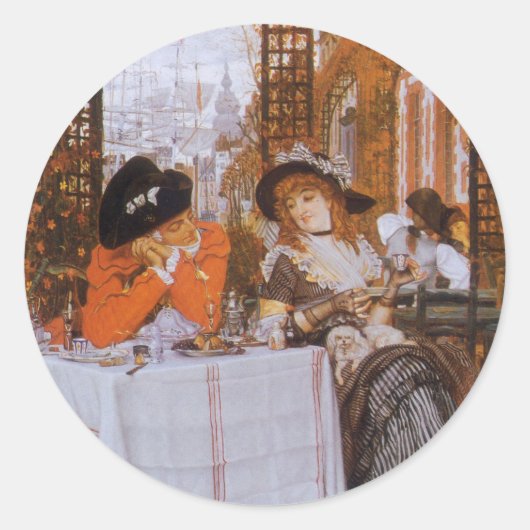 ティソットの「昼食」 (A Luncheon (Le Dejeuner)) ラウンドシール (正面)