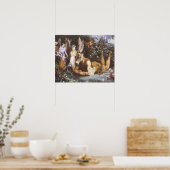 ティターニアと底、真夏の夜の夢 ポスター (キッチン)