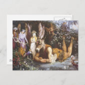 ティターニアと底、真夏の夜の夢 ポストカード (正面/裏面)