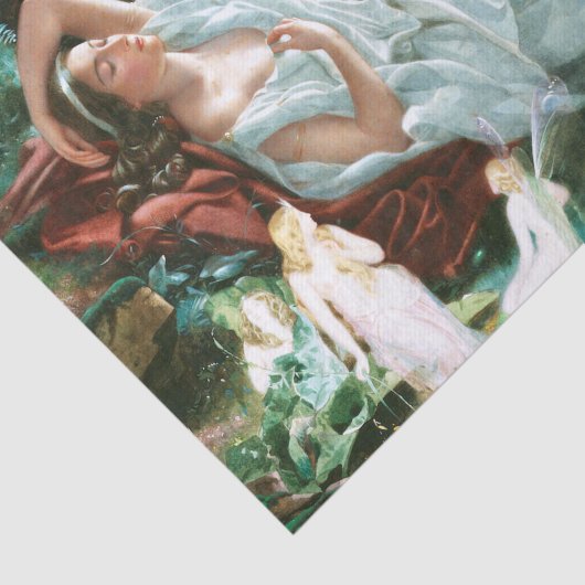 ティターニアは月明かりの妖精の芸術の中で眠っている 薄葉紙 (詳細)