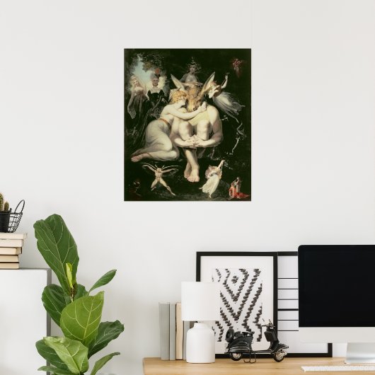 ティターニア目覚め，付き添い人に囲まれ ポスター (ホームオフィス)