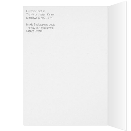 ティターニア(メドウズ、シェイクスピア) CC0515妖精カード (内側 (左))