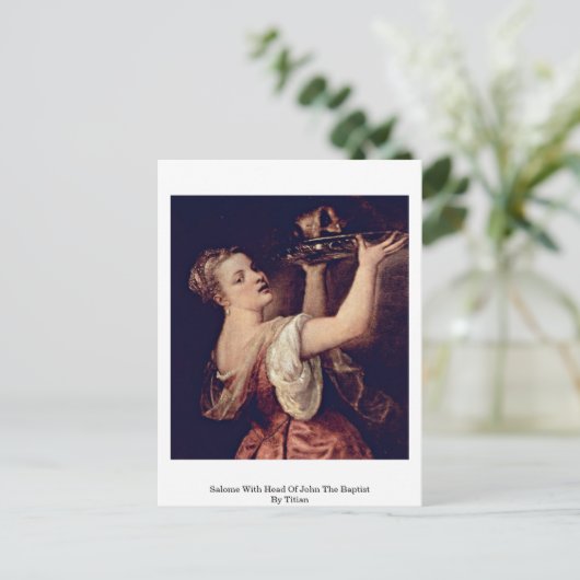 ティチアンのバプテストのジョンの頭を持つサロメ ポストカード (スタンド正面)