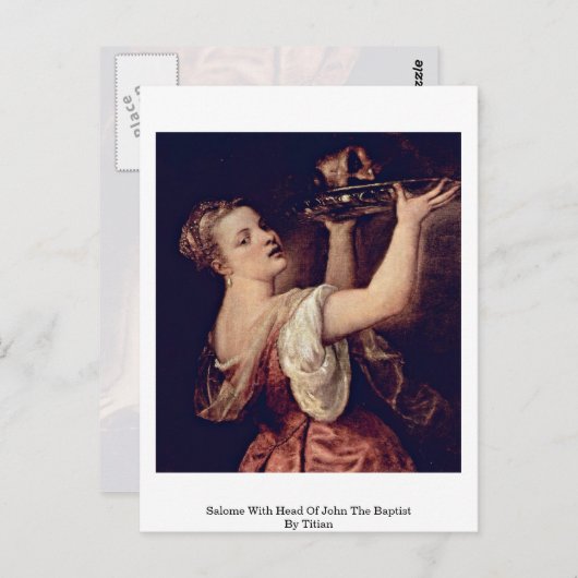 ティチアンのバプテストのジョンの頭を持つサロメ ポストカード (正面/裏面)