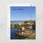 ティチカカ湖ボート ポストカード (正面/裏面)