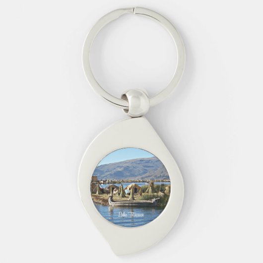 ティチカカ湖 – フローティングアイランド キーホルダー (正面)